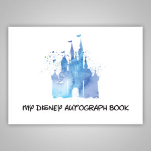 Disney Autograph Book Blue Paint Splatter